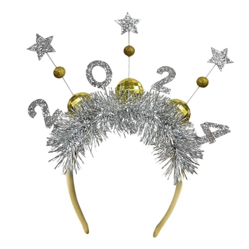 CLISPEED Year Party Haarreif mit Kreativem Design Wiederverwendbar und Robust für Damen und Herren Silvesterparty Zubehör und Festliche Haar Deko von CLISPEED