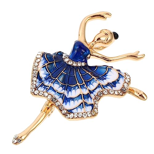 CLISPEED Zinklegierung Brosche Balletttänzerin mit Strass Kreatives Modeaccessoire für Damen Eleganter Schmuck für Kleidung Schals Festliche Anlässe Stilvolle Geschenkidee von CLISPEED