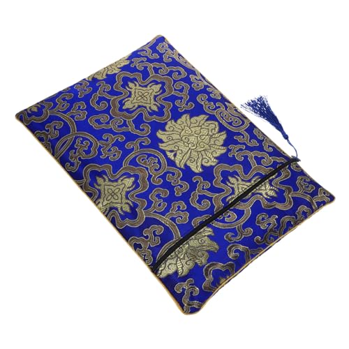 CLISPEED Zipper Beutel mit Reißverschluss Multifunktionale Aufbewahrungstasche für Bücher Stifte und Dokumente Tragbar Leicht Sicher für Büro Studium und Reisen Blau von CLISPEED