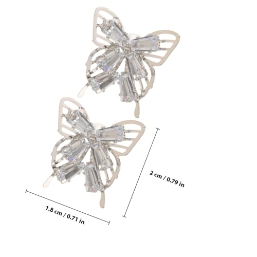 CLISPEED Zircon Schmetterling Ohrstecker Damen Filigrane Langlebige Ohrhänger mit Einzigartigem Design Modischer Schmuck für Alltag und Festliche Anlässe für Frauen und Mädchen von CLISPEED