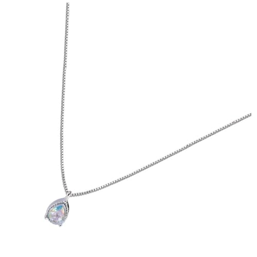 CLISPEED Zircon Tropfen Halskette Damen Schmuck Verarbeitung Clavicle Chain Eleganter Anhänger Halskette für Alltag und Büro CLISPEED Zircon Tropfen Halskette Damen Schmuck Verarbeitung Clavicle Chain Eleganter Anhänger Halskette für Alltag und Büro von CLISPEED