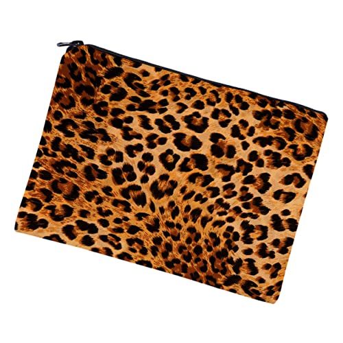 CLISPEED wasserdichte Make up Tasche Leopardenmuster Kosmetiktasche Reise Schminktasche für Damen und Mädchen Handliche Aufbewahrungstasche für Urlaub und Alltag von CLISPEED