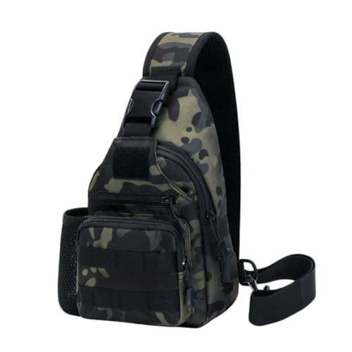 CLISPEED wasserdichte Verschleißfeste Crossbody Brusttasche mit Mehreren Fächern Vielseitige Umhängetasche für Herren und Damen für Outdoor Sportarten Wie Wandern Radfahren Joggen und von CLISPEED