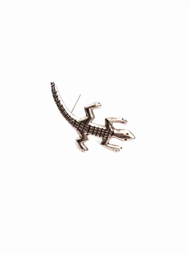 Detaillierte Vintage Sterling Silber Eidechse/Reptil Pin - Mid Century Brosche Misst 2x1.25x.25 ", 7.56Grams, #2525 von CLLEWISLLC