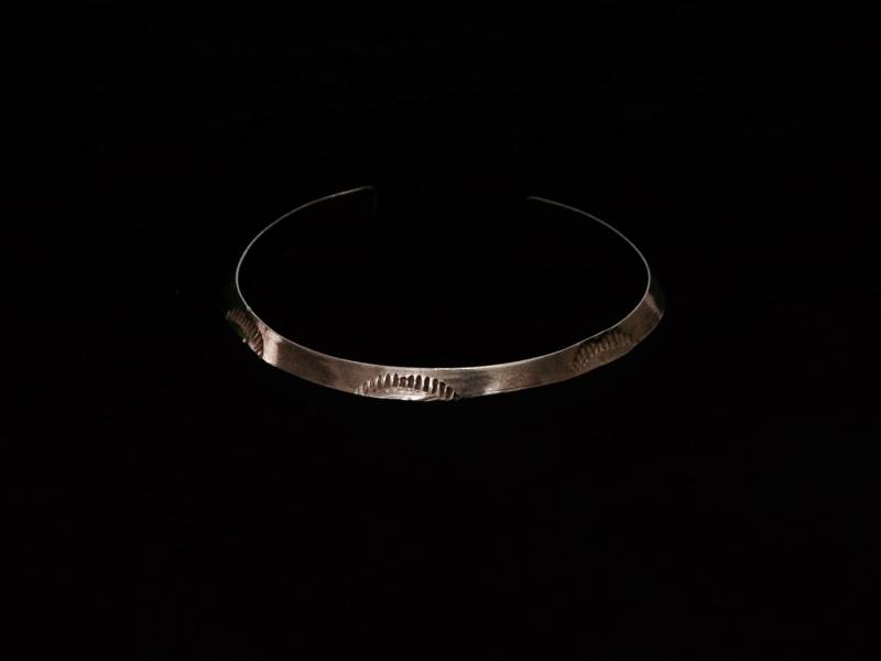 Ein 6" Frühes 1920-30 Es Southwestern Gehämmertes Armband/sterling Silber, 10, 58 Gramm #3617 von CLLEWISLLC