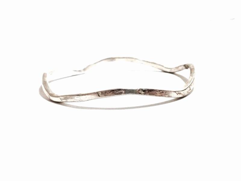 Ein 9" Gehämmerter 1940-50Er Jugendstil Southwestern Armreif/sterling Silber, 14, 13 Gramm #3619 von CLLEWISLLC