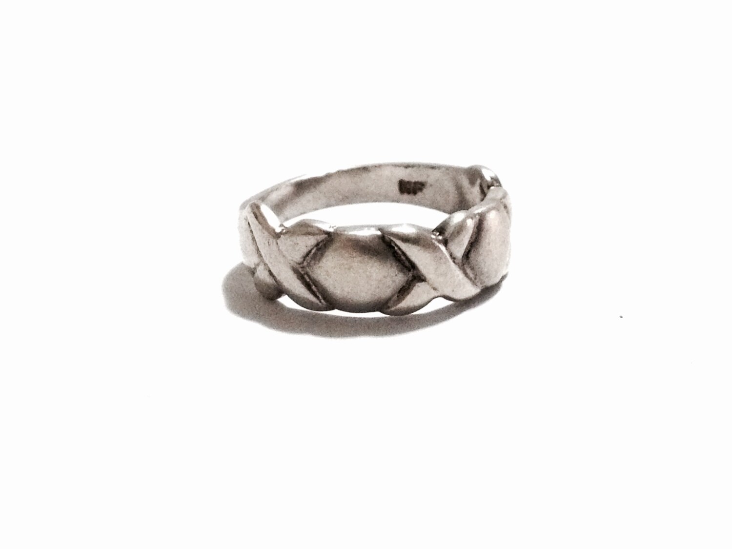 Ein Mid Century "Nf" Designer Signierter X & O Geprägter Ring/sterling Silber, Größe 7, 3, 71 Gramm #3567 von CLLEWISLLC