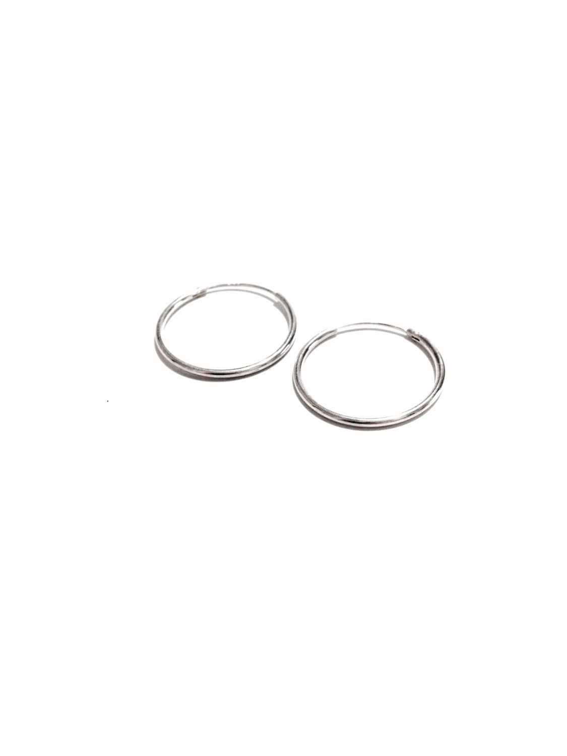Ein Paar Atemberaubende Mid-Century 2" Threader Hoop Ohrringe/sterling Silber, .81 Gramm #3408 von CLLEWISLLC