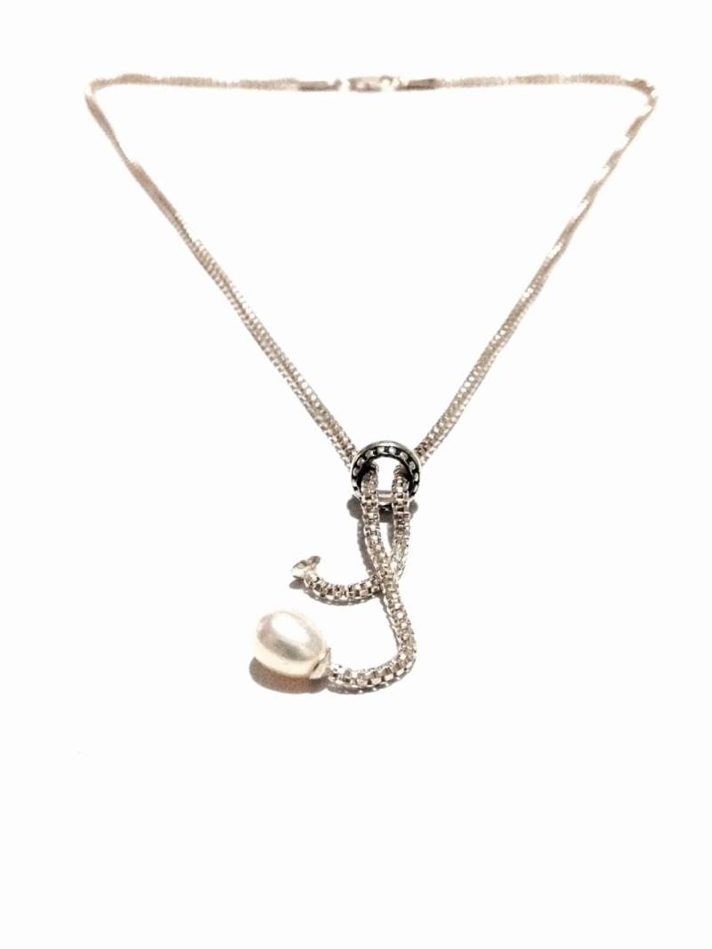 Eine Atemberaubende 16" Dicke Gewebte Box Kette & Solitär Naturperlen Halskette/sterling Silber, Federverschluss, 7, 94 Gramm #3843 von CLLEWISLLC