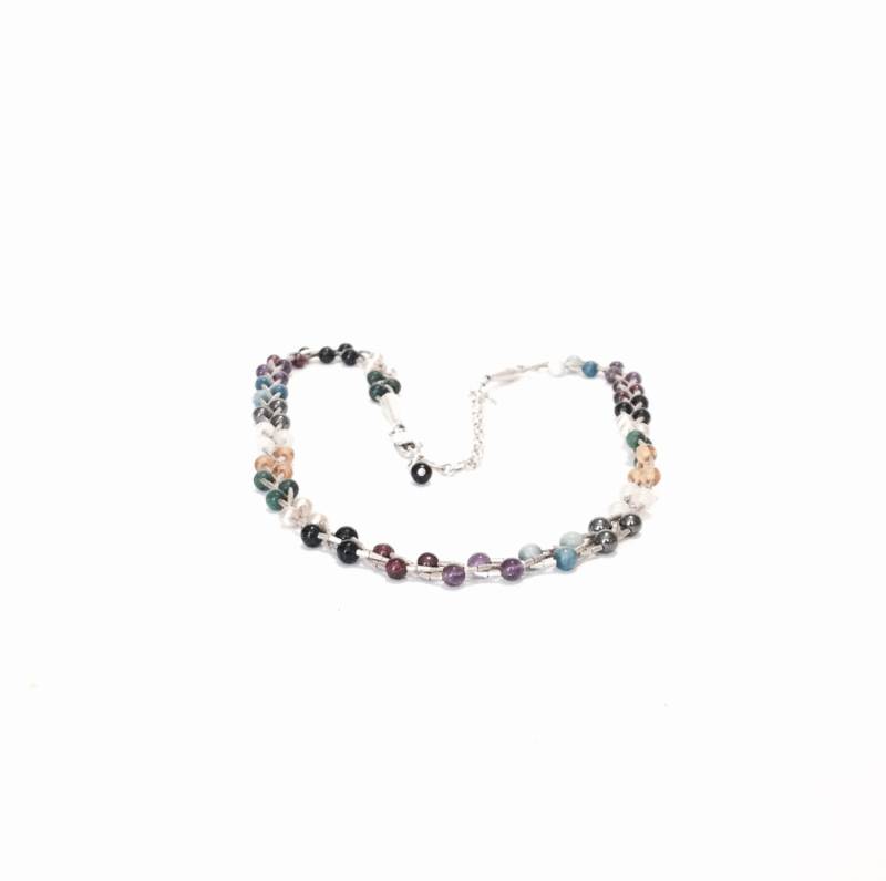 Eine Atemberaubende Mid-Century Southwestern 16-19" Multi Perlen Gewebte Jugendstil Halskette/sterling Silber, Frühlingsverschluss, 14.42 #3919 Eine Atemberaubende Mid-Century Southwestern 16-19" Multi Perlen Gewebte Jugendstil Halskette/sterling Silber, Frühlingsverschluss, 14.42 #3919 von CLLEWISLLC