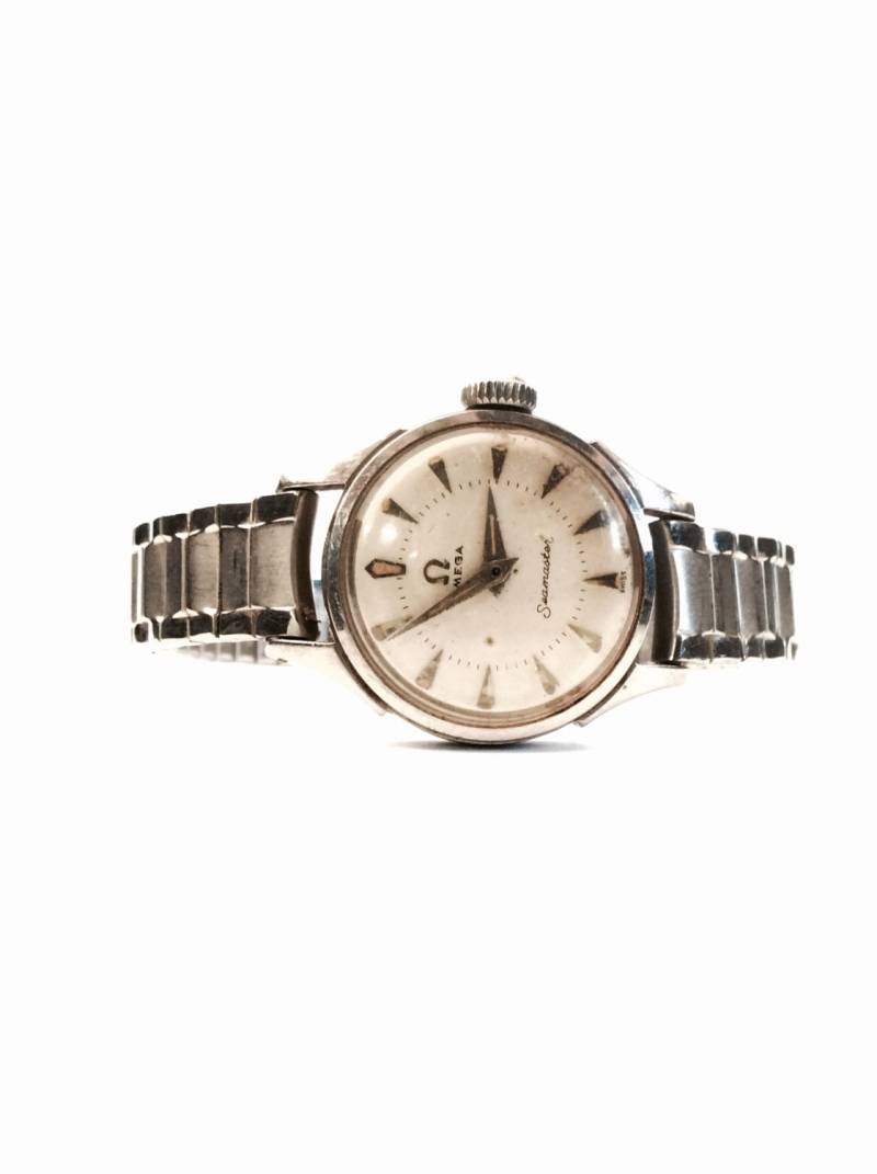 Eine Frühe 1930-40Er Jahre Jugendstil Omega Windup Armbanduhr, Voll Funktionsfähig, Verstell-Speidel Band, 26 Gramm #1728 von CLLEWISLLC