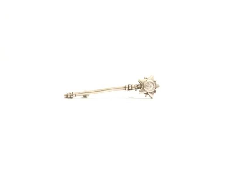 Eine Mid-Century Solitaire Brilliant Cz Diamant Stern Pin-Brosche/Sterling Silber, 4, 75x, 75, 75 | cm, 2, 7 Gramm #4207 von CLLEWISLLC