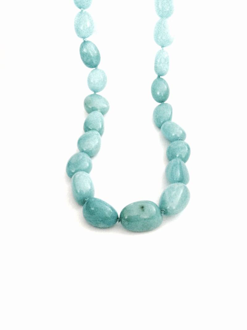 Eine Schlicht Unglaubliche 29" Southwestern Sterling Silber & Natürliche Türkis Perlen Halskette, Sterlingsilber Frühlingsverschluss, 286, 33 von CLLEWISLLC