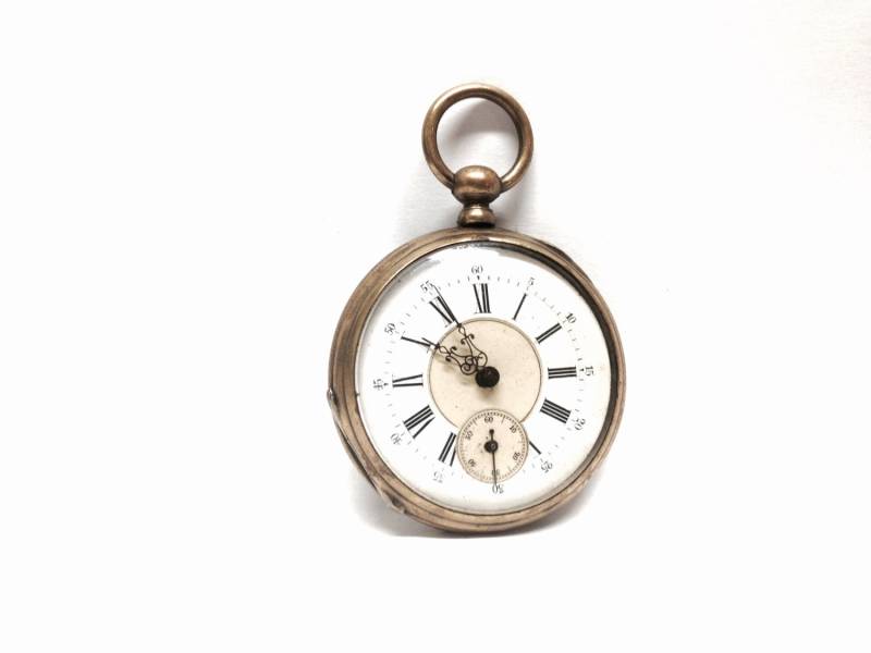 Eine Unglaublich Seltene 19Th Century Remontoire Cylindre Quatre Rubis Taschenuhr, Hülle #20981, Nicht Funktionstüchtig/Zur Restaurierung #1858 von CLLEWISLLC