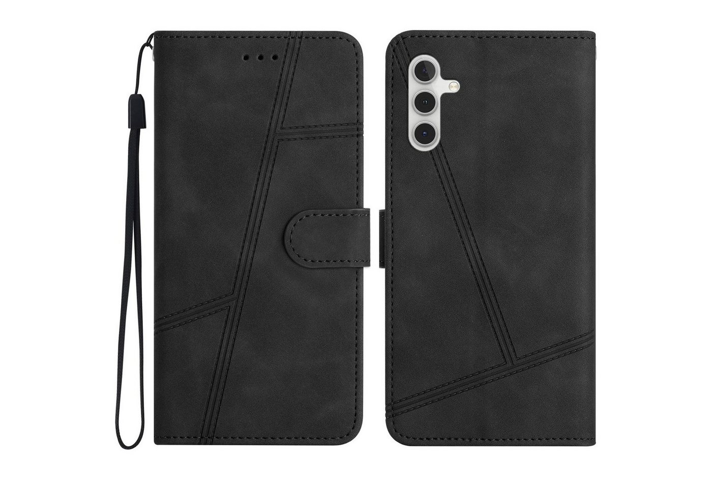 CLM-Tech Handytasche Hülle für Samsung Galaxy A13 5G Tasche aus Kunstleder Etui (1x Samsung Galaxy A13 5G Wallet Case Cover Handyhülle), Kartenfächer, Standfunktion, Magnetverschluss von CLM-Tech