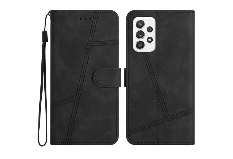 CLM-Tech Handytasche Hülle für Samsung Galaxy A23 5G Tasche aus Kunstleder Etui (1x Samsung Galaxy A23 5G Wallet Case Cover Handyhülle), Kartenfächer, Standfunktion, Magnetverschluss von CLM-Tech