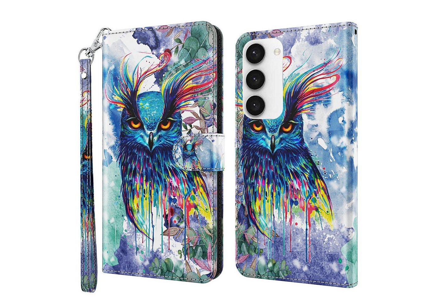 CLM-Tech Handytasche Hülle für Samsung Galaxy S23 Tasche aus Kunstleder Klapphülle Etui (1x Samsung Galaxy S23 5G Wallet Case Cover Handyhülle), Standfunktion, Kartenfächer, Magnetverschluss von CLM-Tech