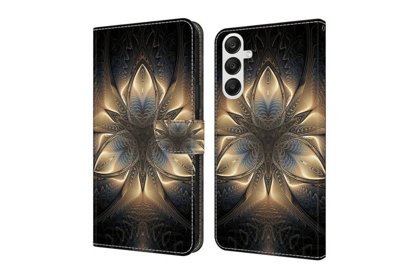 CLM-Tech Handytasche für Samsung Galaxy A56 5G Hülle aus PU-Leder Klapphülle (goldener Ruhm, Handyhülle mit Standfunktion - Wallet Flip Case inklusive Kartenfächer), Cover mit Magnetverschluss Samsung Galaxy A56 5G Schutzhülle von CLM-Tech