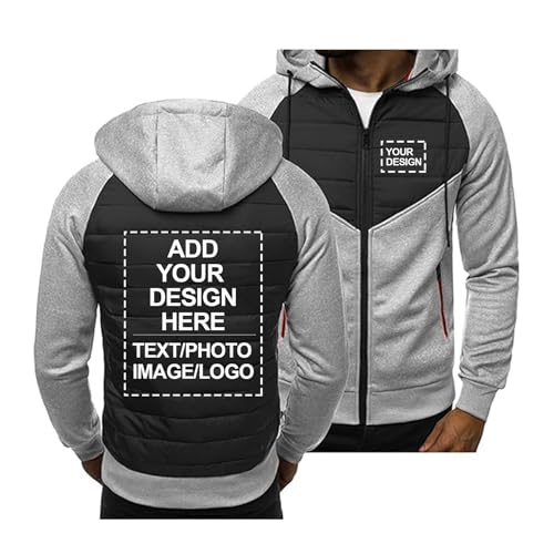 CLMETHE Benutzerdefinierte Team-Jacken Herren Hoodie DIY Angepasst Logo Text Foto Tops Arbeitskleidung Personalisierte Sweatshirt Volle Reißverschluss Mäntel Outdoor Kleidung,B-XL CLMETHE Benutzerdefinierte Team-Jacken Herren Hoodie DIY Angepasst Logo Text Foto Tops Arbeitskleidung Personalisierte Sweatshirt Volle Reißverschluss Mäntel Outdoor Kleidung,B-XL von CLMETHE