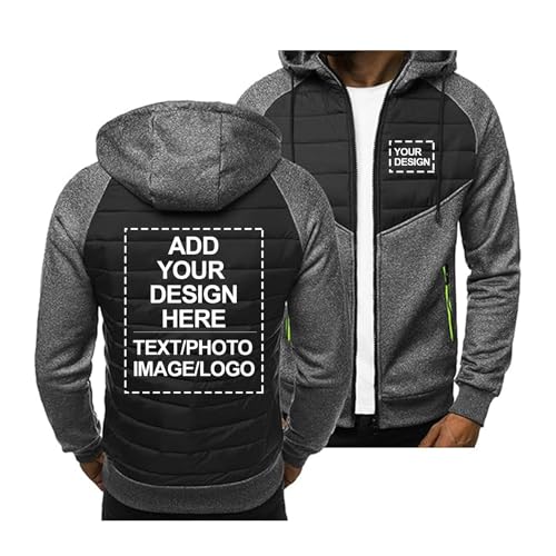 CLMETHE Benutzerdefinierte Team-Jacken Herren Hoodie DIY Angepasst Logo Text Foto Tops Arbeitskleidung Personalisierte Sweatshirt Volle Reißverschluss Mäntel Outdoor Kleidung,C-3XL CLMETHE Benutzerdefinierte Team-Jacken Herren Hoodie DIY Angepasst Logo Text Foto Tops Arbeitskleidung Personalisierte Sweatshirt Volle Reißverschluss Mäntel Outdoor Kleidung,C-3XL von CLMETHE