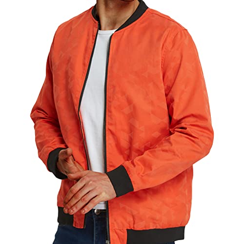 CLOAKA Bomberjacke Herren Leicht üBergangsjacke Jacke Fashion Freizeit Windbreaker Windjacke Herbstjacke Ohne Kapuze füR Outdoor FrüHling Jacken Blouson mit Unregelmäßiges Geometrisches Muster von CLOAKA