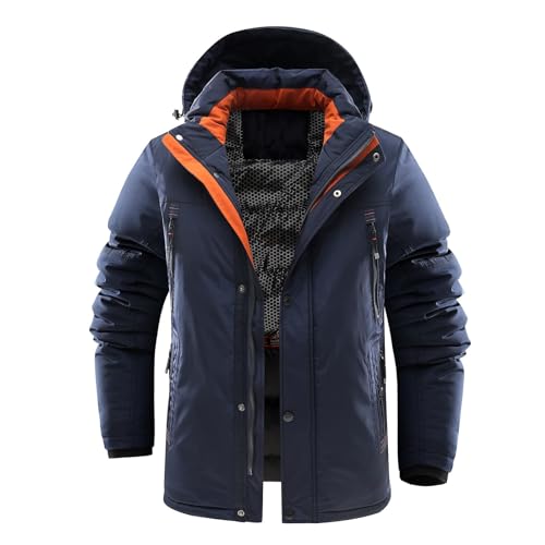 CLOAKA Winterjacke Herren Jacke Jacken Daunenjacke Winterparka Jacket Winterjacken Puffer Skijacke Wasserdicht Winter Warm Blau M von CLOAKA