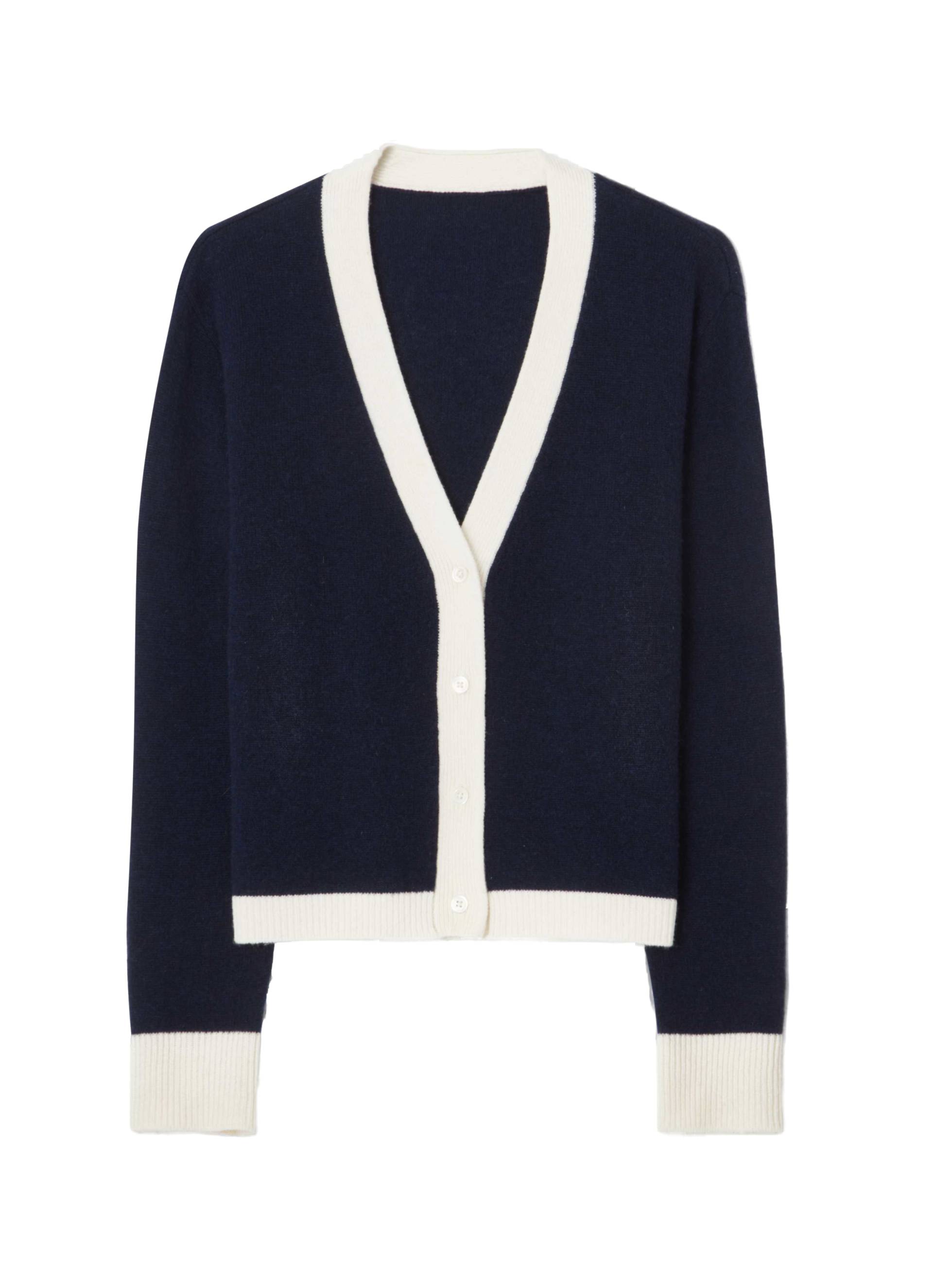 Colourblock Cardigan Blue & White - Blue - XL/XXL - CLOEYS - Cardigans von CLOEYS