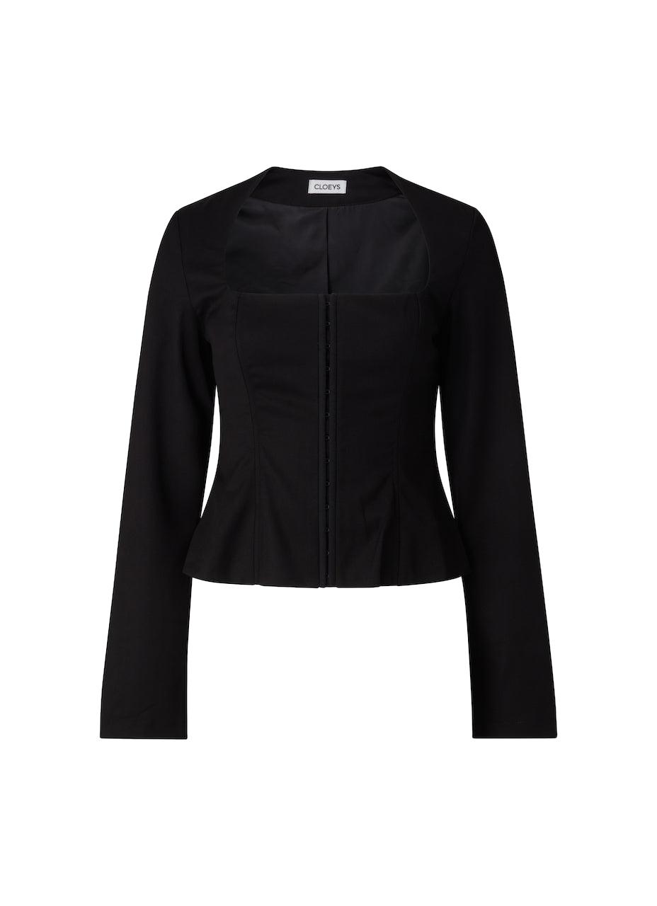 Office Top - Black - S - CLOEYS - Long sleeve tops Office Top - Black - S - CLOEYS - Long sleeve tops von CLOEYS