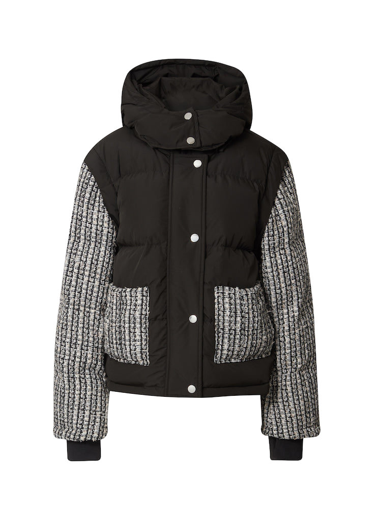Tweed Puffer Jacket and Vest - Black - L - CLOEYS - Jackets von CLOEYS