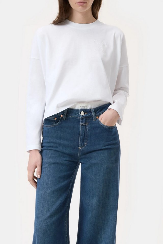 CLOSED Kurzarmhemd Basic Langarmshirt - Relaxed Fit von CLOSED