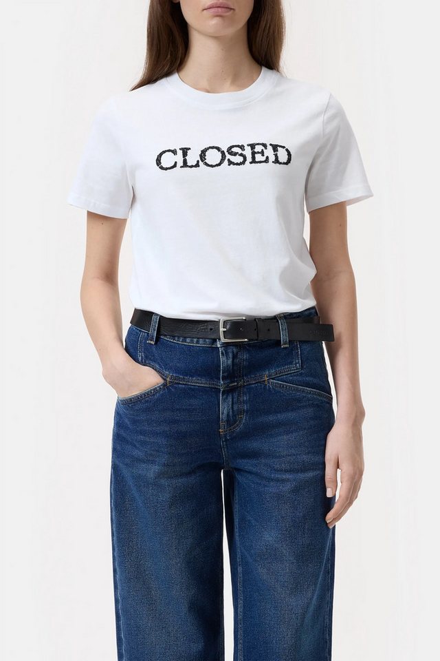CLOSED Kurzarmhemd T-Shirt mit Logo Stickerei - Regular Fit von CLOSED