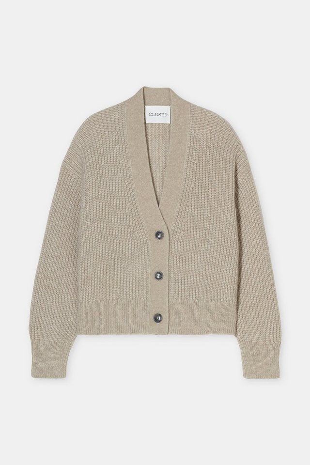 CLOSED Strickpullover Cardigan im Fisherman's Rib - Gerade von CLOSED