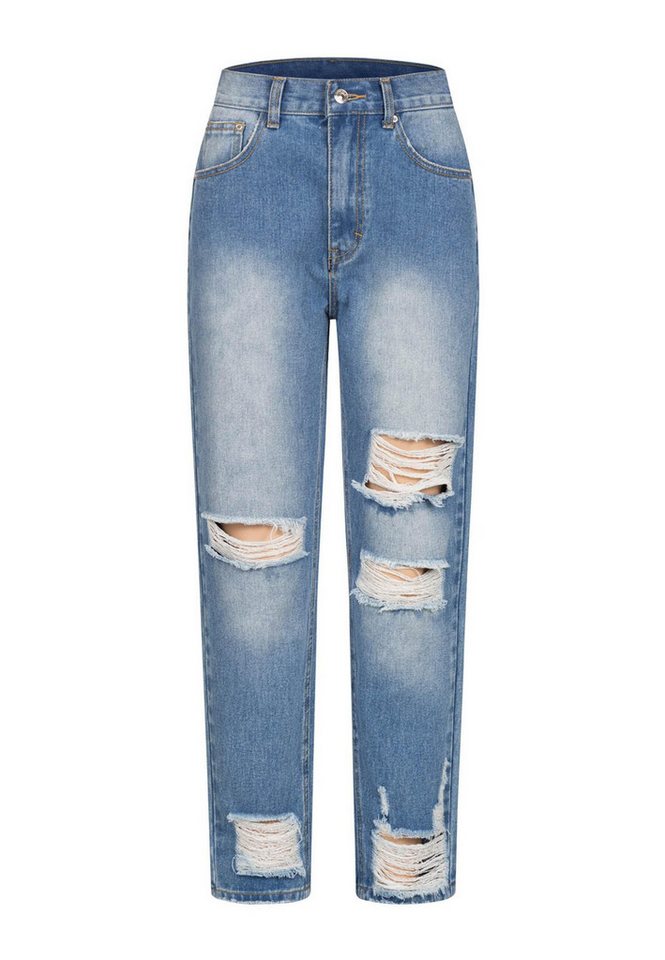 CLOUD 5IVE Bequeme Jeans CLOUD 5IVE High-Waist Boyfriend Destroyed Jeans Hose 5-Pockets CLOUD 5IVE Bequeme Jeans CLOUD 5IVE High-Waist Boyfriend Destroyed Jeans Hose 5-Pockets von CLOUD 5IVE