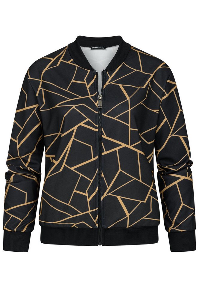 CLOUD 5IVE Bomberjacke CLOUD 5IVE Blouson Bomber-Jacket with zick zack print (1-St) von CLOUD 5IVE