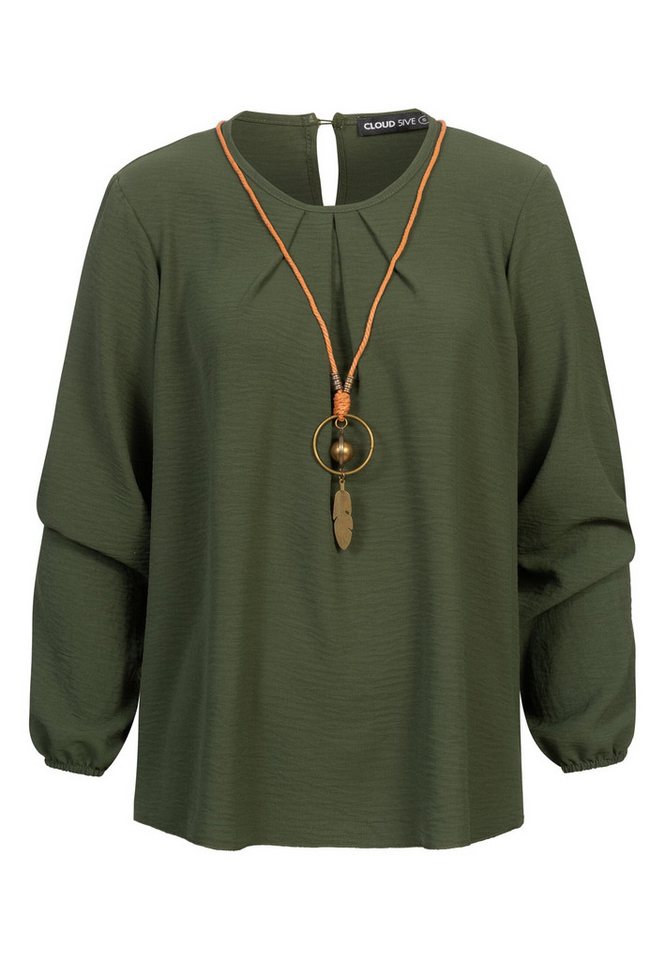 CLOUD 5IVE Klassische Bluse CLOUD 5IVE Longsleeve Blouse with Necklace von CLOUD 5IVE