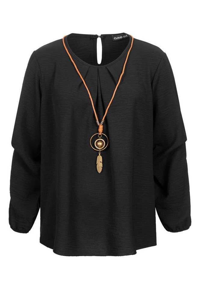 CLOUD 5IVE Klassische Bluse CLOUD 5IVE Longsleeve Blouse with Necklace von CLOUD 5IVE