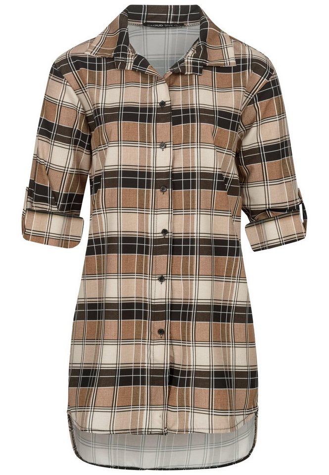 CLOUD 5IVE Klassische Bluse CLOUD 5IVE Turn Up 3/4 Arm Bluse kariert small von CLOUD 5IVE