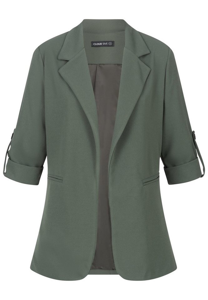 CLOUD 5IVE Klassische Bluse CLOUD 5IVE Turn-Up 3/4 Sleeve Blazer von CLOUD 5IVE