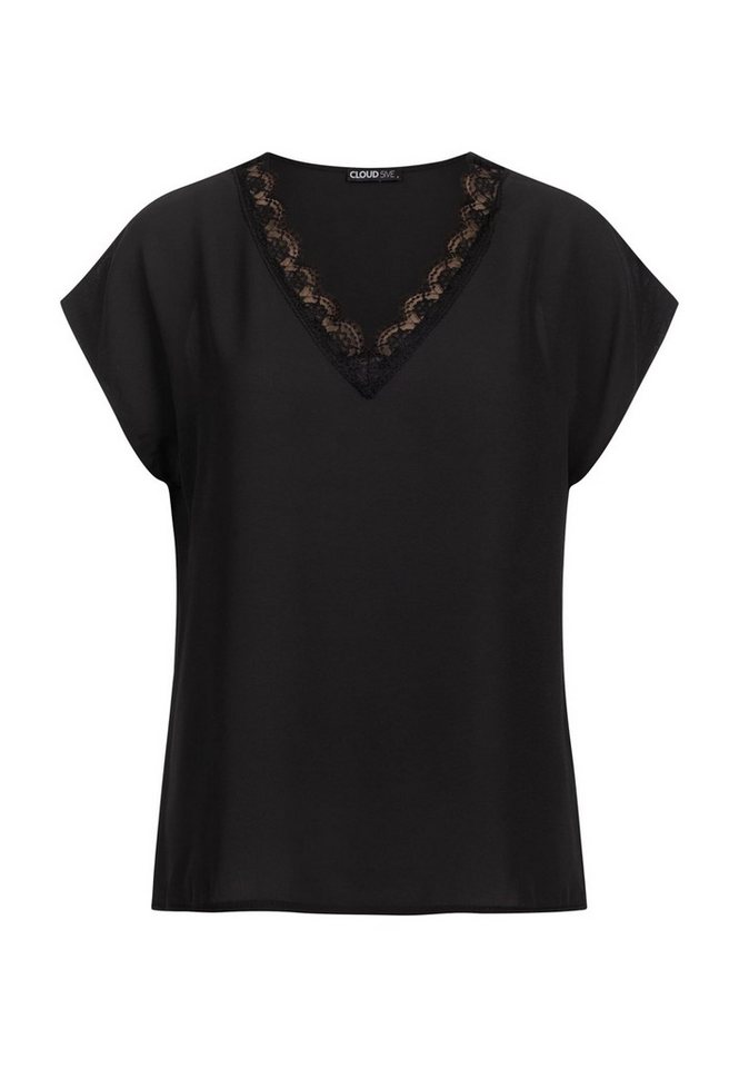 CLOUD 5IVE Klassische Bluse CLOUD 5IVE V-Neck Chiffon Blusen Shirt von CLOUD 5IVE