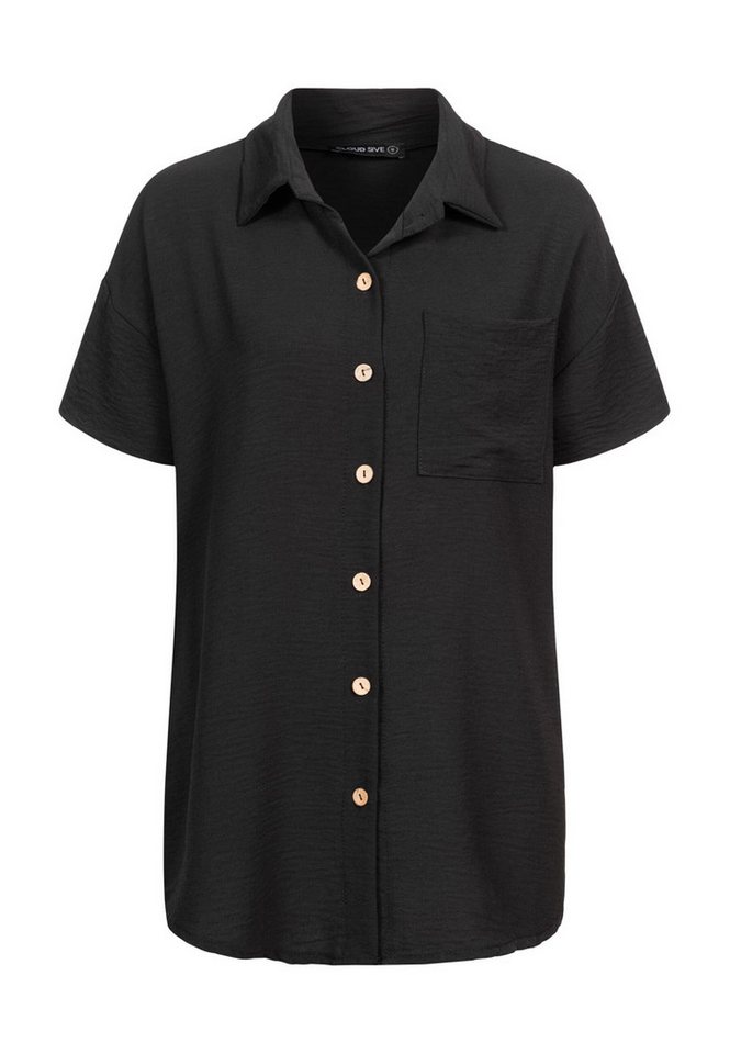 CLOUD 5IVE Kurzarmhemd CLOUD 5IVE Musselin Kurzarm Hemd mit Knopfleiste und Brusttasche von CLOUD 5IVE