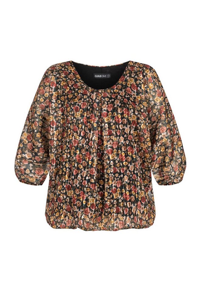 CLOUD 5IVE Langarmhemd CLOUD 5IVE 3/4 Arm Lurex Bluse mit Rosen Print 2-lagig CLOUD 5IVE Langarmhemd CLOUD 5IVE 3/4 Arm Lurex Bluse mit Rosen Print 2-lagig von CLOUD 5IVE