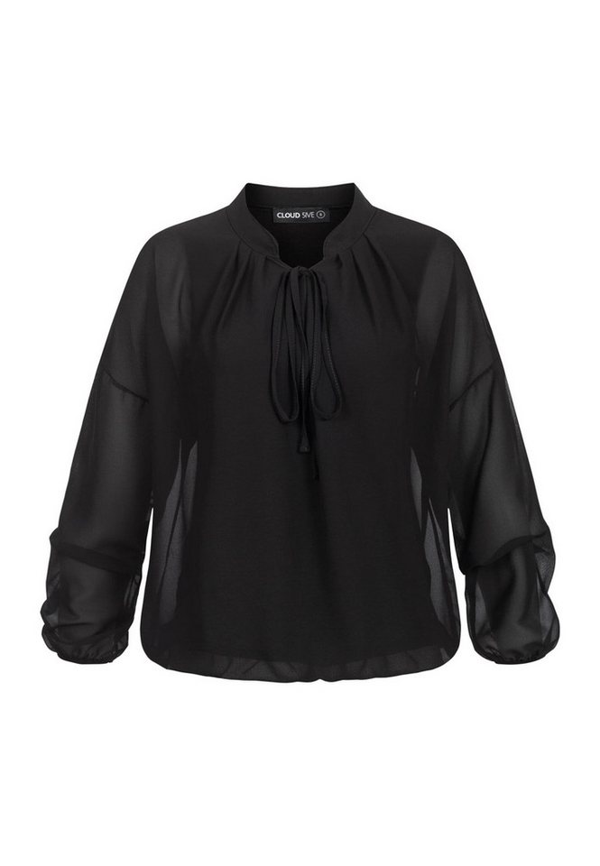 CLOUD 5IVE Langarmhemd CLOUD 5IVE Chiffon Bluse mit Stehkragen und Bindedetail CLOUD 5IVE Langarmhemd CLOUD 5IVE Chiffon Bluse mit Stehkragen und Bindedetail von CLOUD 5IVE