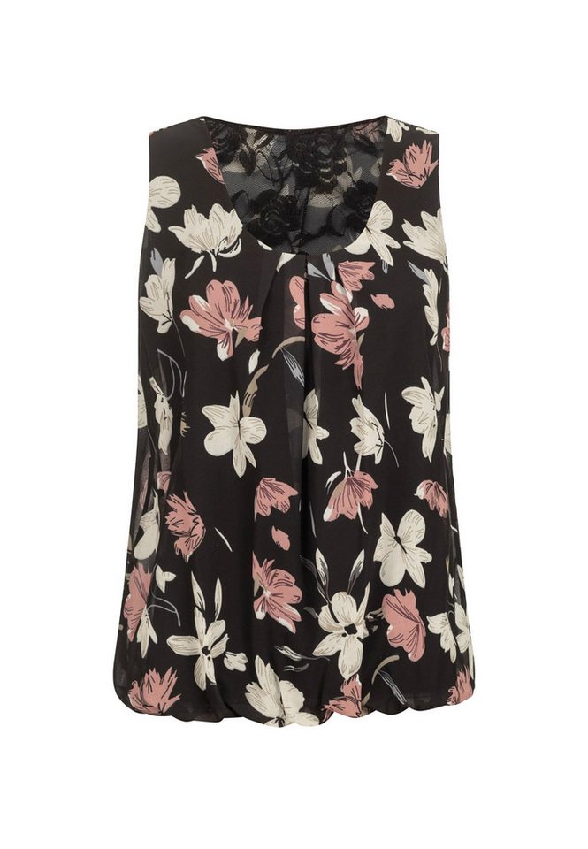 CLOUD 5IVE Langarmhemd CLOUD 5IVE Top mit Blumen Print und Spitze hinten von CLOUD 5IVE