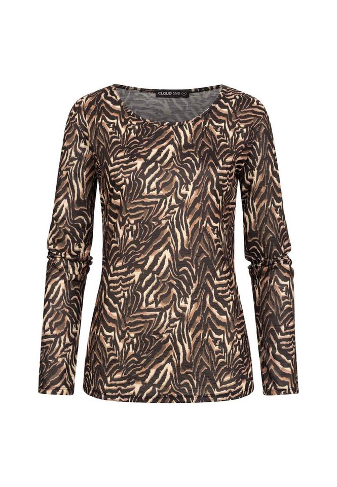 CLOUD 5IVE Longsleeve CLOUD 5IVE Langarm Shirt Longsleeve mit Animal Print (1-tlg) von CLOUD 5IVE