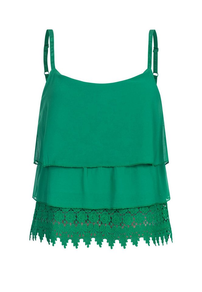 CLOUD 5IVE Muskelshirt CLOUD 5IVE Chiffon Stufen Top mit Spitze 3-lagig (1-tlg) von CLOUD 5IVE