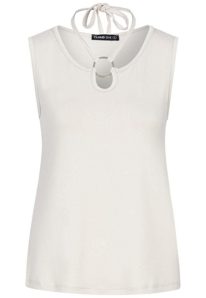 CLOUD 5IVE Muskelshirt CLOUD 5IVE Cloud 5ive Viscose Neckholder Top with Ring-Detail (1-tlg) von CLOUD 5IVE
