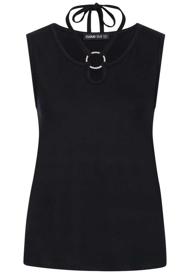 CLOUD 5IVE Muskelshirt CLOUD 5IVE Cloud 5ive Viscose Neckholder Top with Ring-Detail (1-tlg) von CLOUD 5IVE