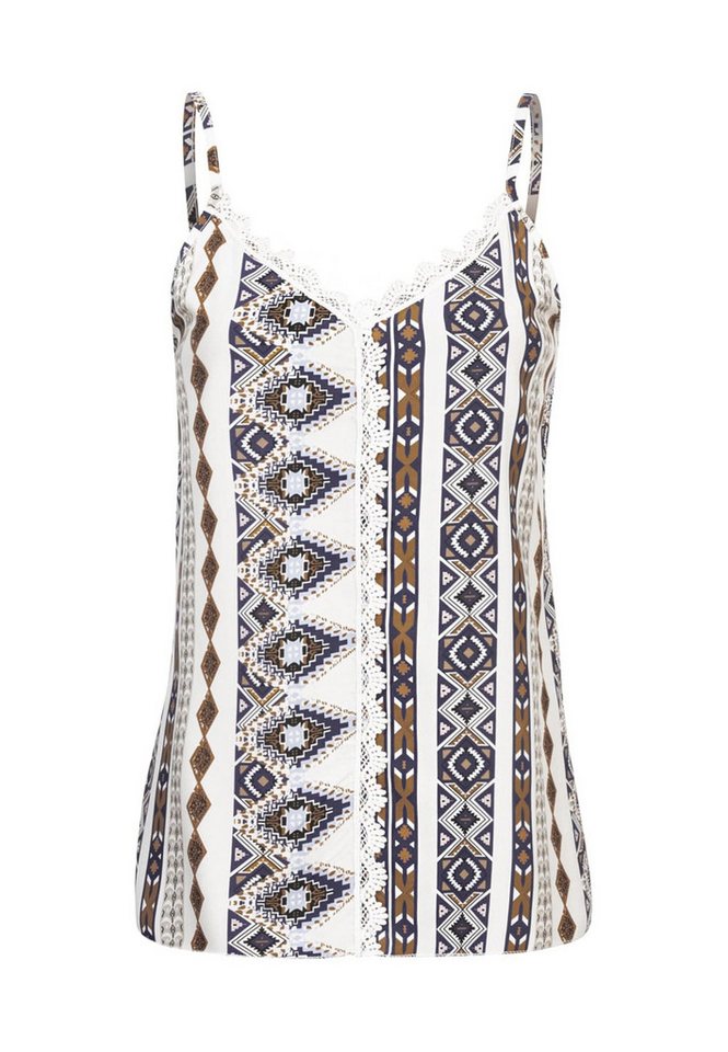 CLOUD 5IVE Muskelshirt CLOUD 5IVE Viskose Trägertop mit Spitzenbordüre (1-tlg) von CLOUD 5IVE