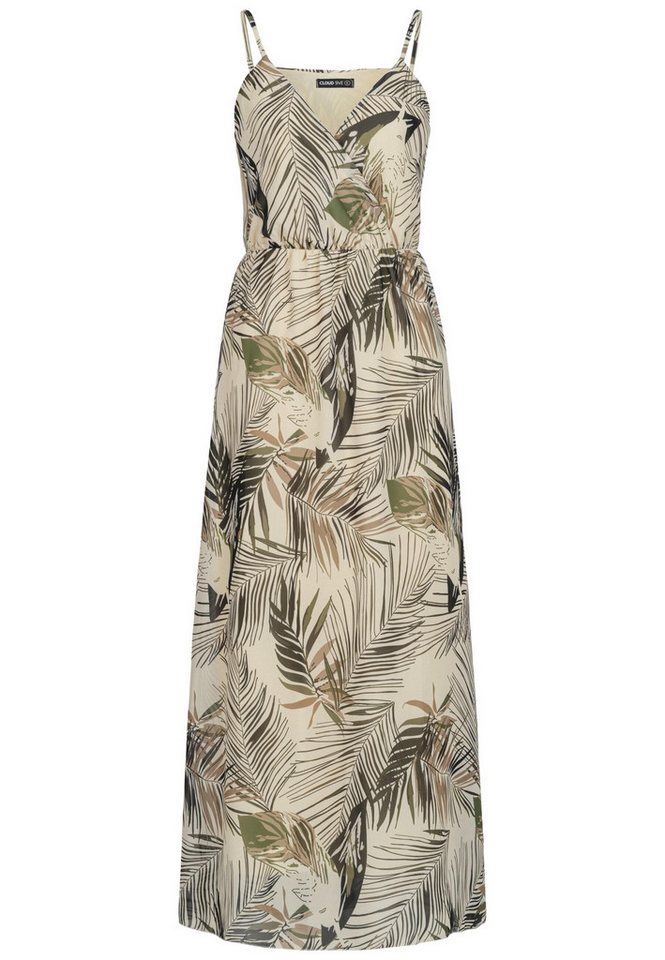 CLOUD 5IVE Shirtkleid CLOUD 5IVE 2-Layered Maxi-Dress Tropical Print (1-tlg) von CLOUD 5IVE