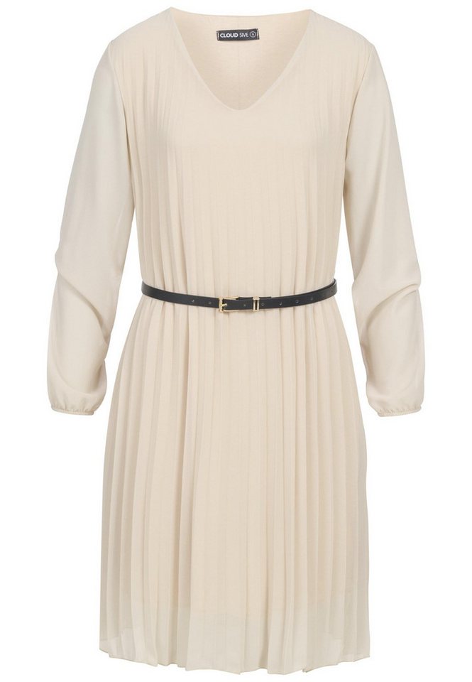 CLOUD 5IVE Shirtkleid CLOUD 5IVE Cloud 5ive Pleated Dress with belt (1-tlg) von CLOUD 5IVE